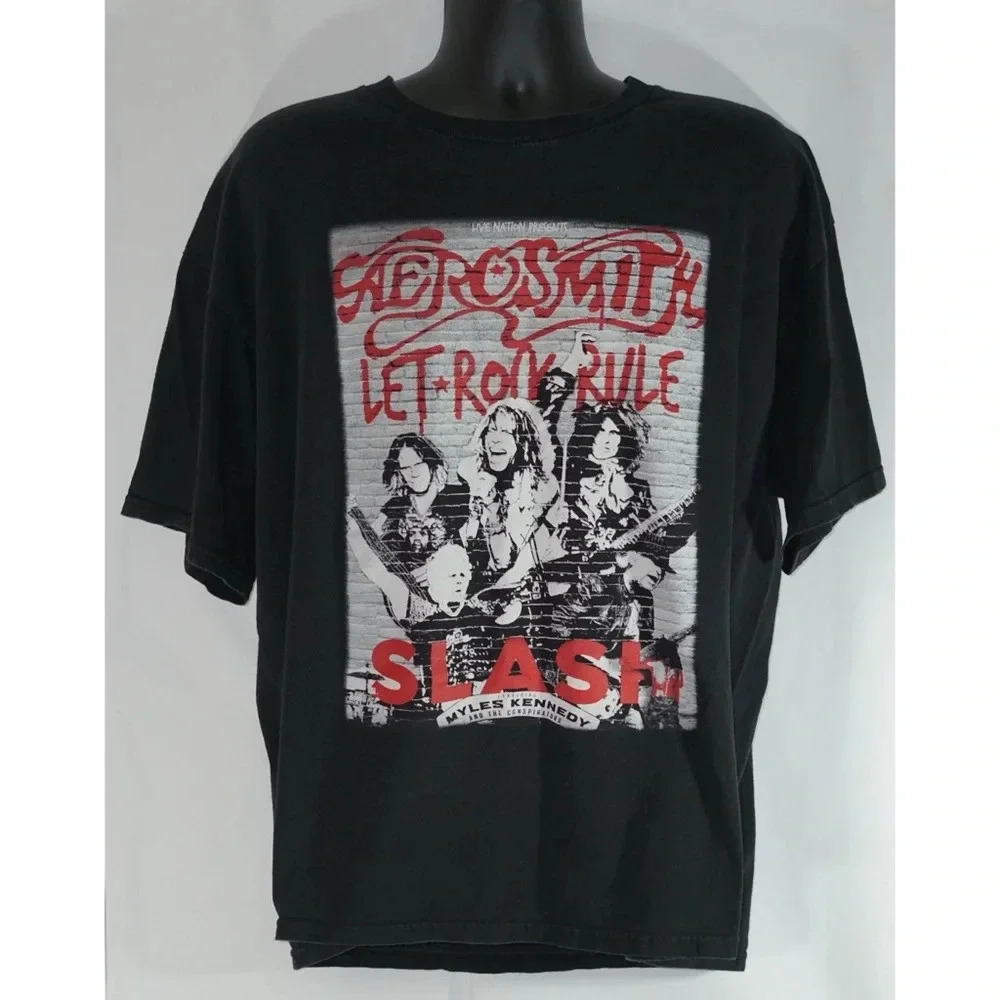Aerosmith Let Rock Rule Tour 2014 T Shirt Size XL
